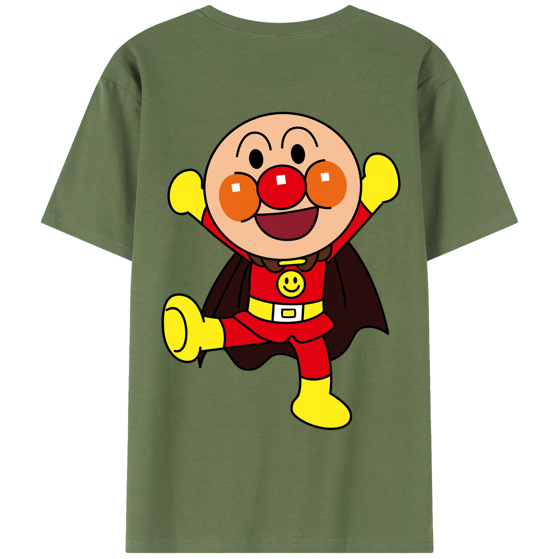 （画像用） アンパンマン Anpanman 綿100％ メンズ半袖Tシャツ（バックプリント） 通気性